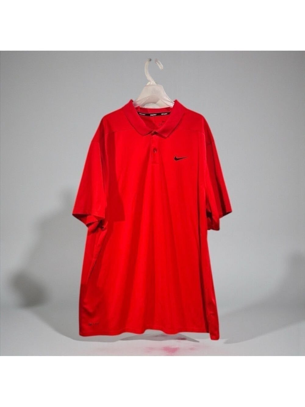 Nike Men's Golf Polo Shirt Red Dri-FIT XXL